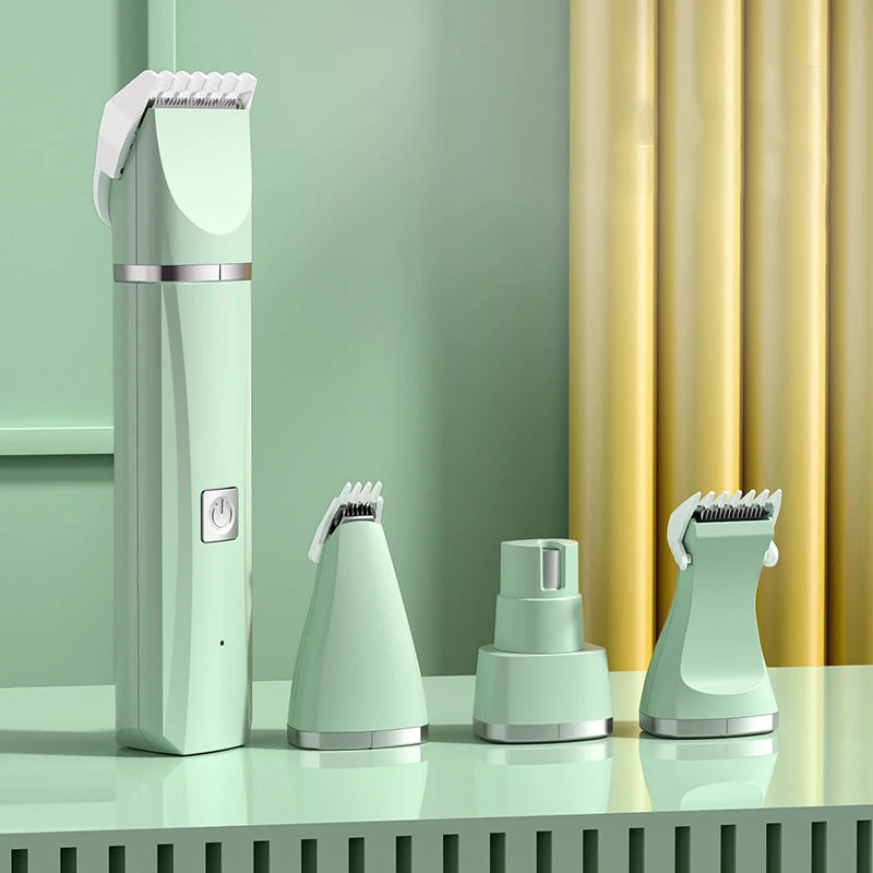 4-in-1 Rechargeable Pet Grooming Kit – Clippers & Nail Grinder for Dogs & Cats