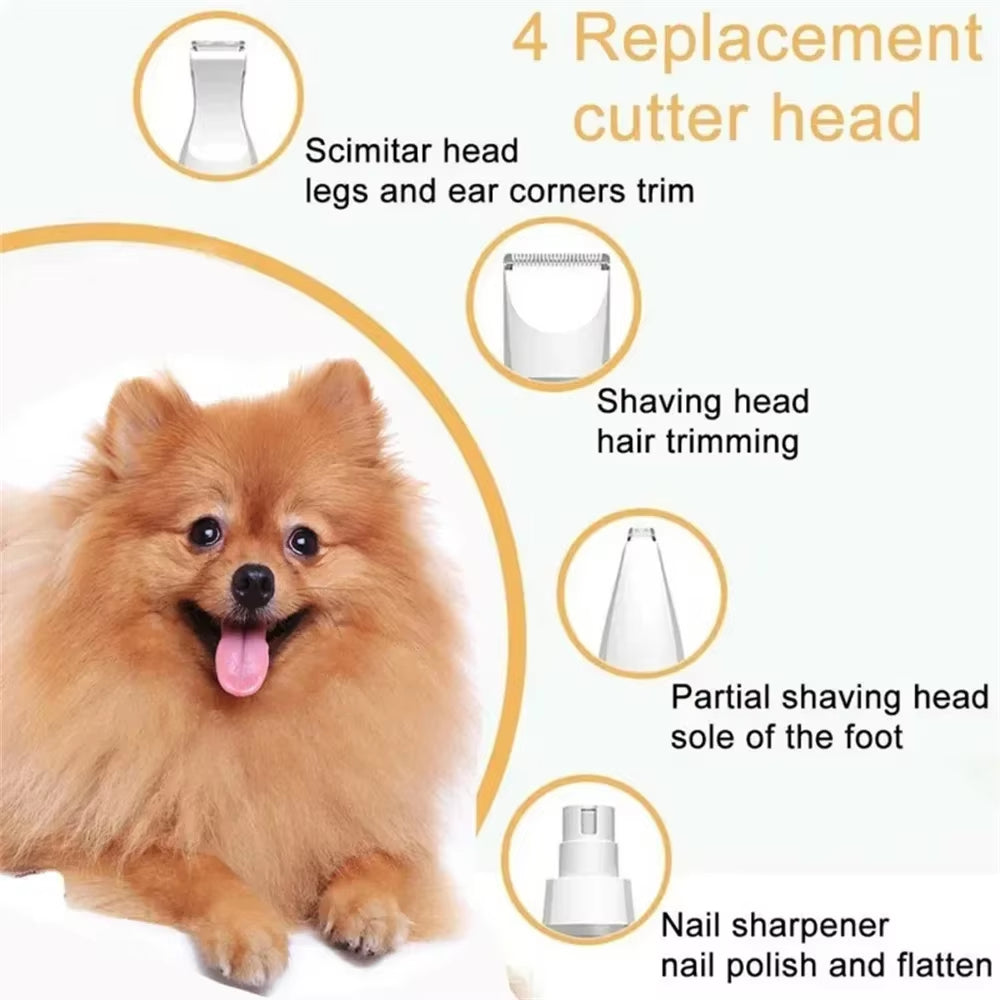 4-in-1 Rechargeable Pet Grooming Kit – Electric Clippers for Dogs & Cats