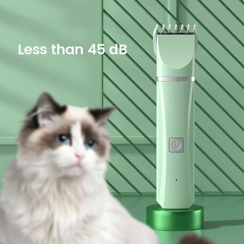 4-in-1 Rechargeable Pet Grooming Kit – Clippers & Nail Grinder for Dogs & Cats