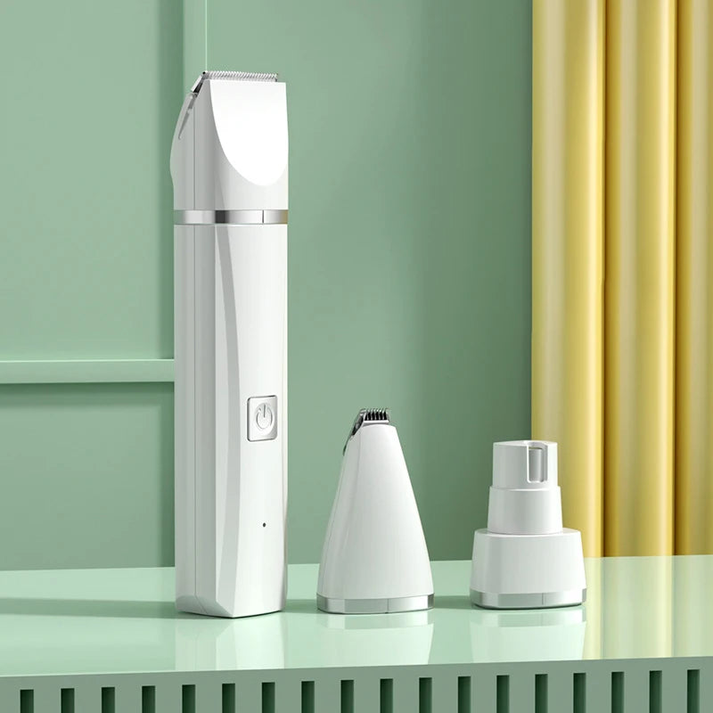 4-in-1 Rechargeable Pet Grooming Kit – Clippers & Nail Grinder for Dogs & Cats