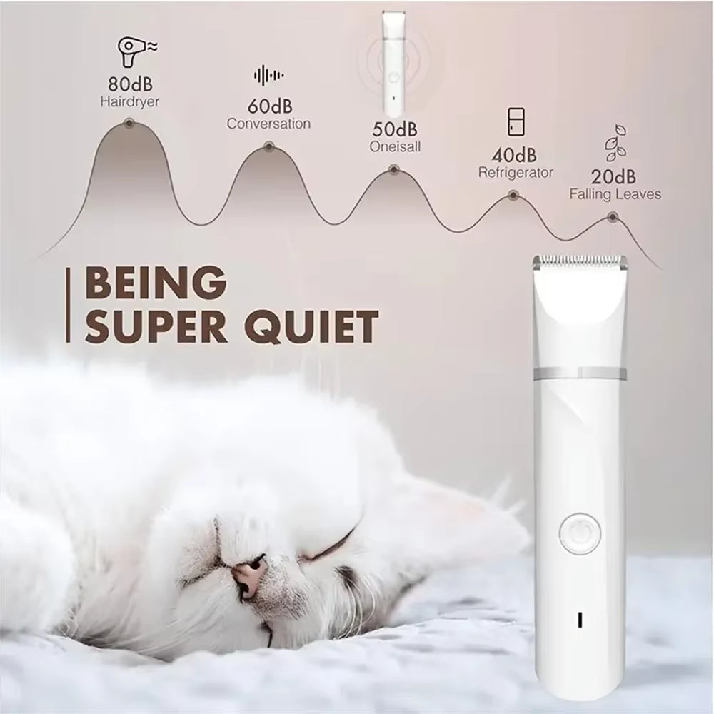 4-in-1 Rechargeable Pet Grooming Kit – Electric Clippers for Dogs & Cats