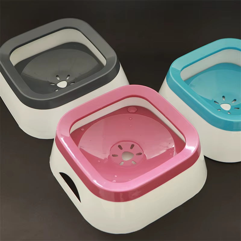 1L Anti-Spill Pet Water Bowl – Floating Slow Feeder for Dogs & Cats